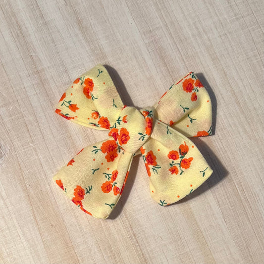 Yellow floral bow